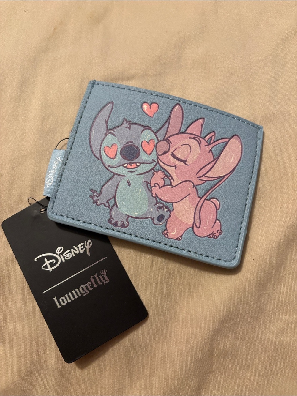 Loungefly Disney Stitch & Angel Pastel Blue Pink card holder